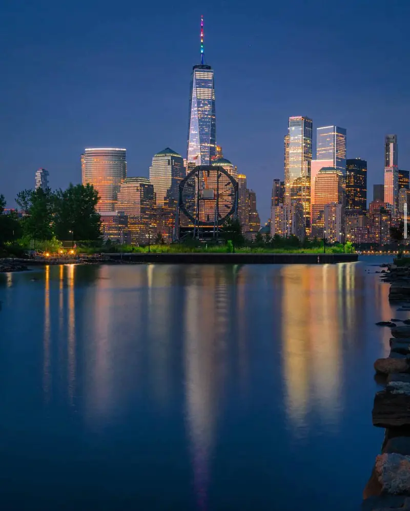 Photo collage of various landmark sites in NYC