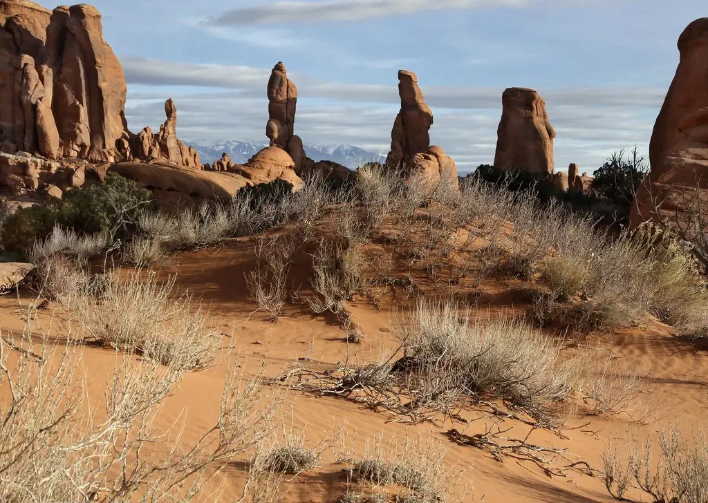 Marching Men Erosional features of Arches National Park