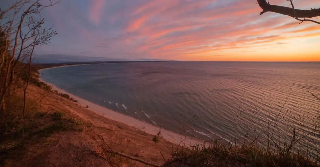Sleeping Bear Dunes has some of the most breathtaking sunsets in Michigan. (Photo By: NPS/Harrison)