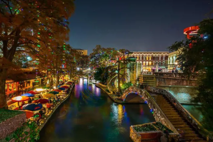 Night life on the Riverwalk is an amazing experience, especially during the holidays