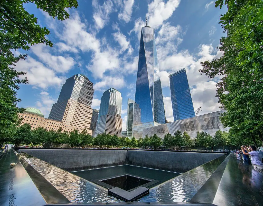 Panoramic view of The 9/11 Memorial 