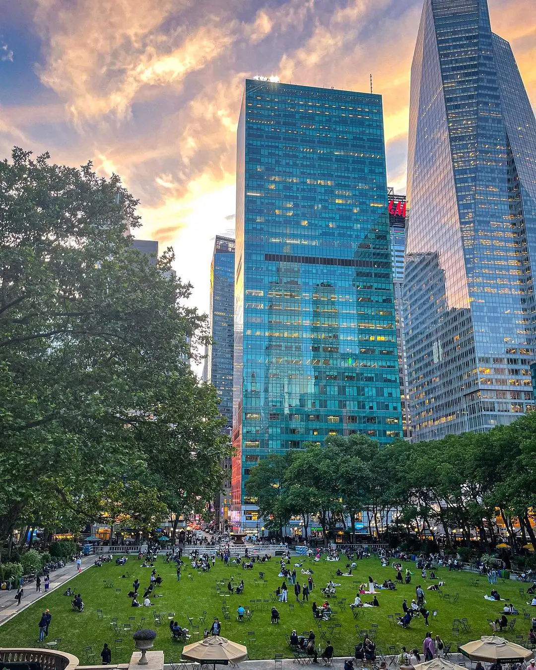 The beauty of New York in Bryant Park.