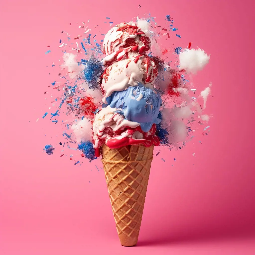 Museum of Ice-cream posted a picture pf colorful ice cream on the occasion of 4th July
