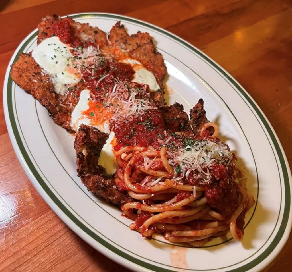 Lombardi's offers their best comforting dish, Classic Parmigiana to make your taste buds dance