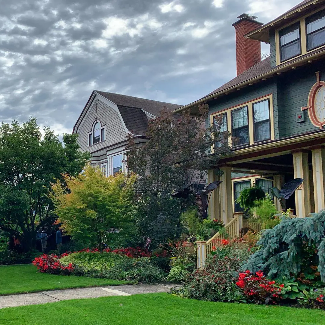 Beautiful Elmwood Village historic house view captured in October 2019