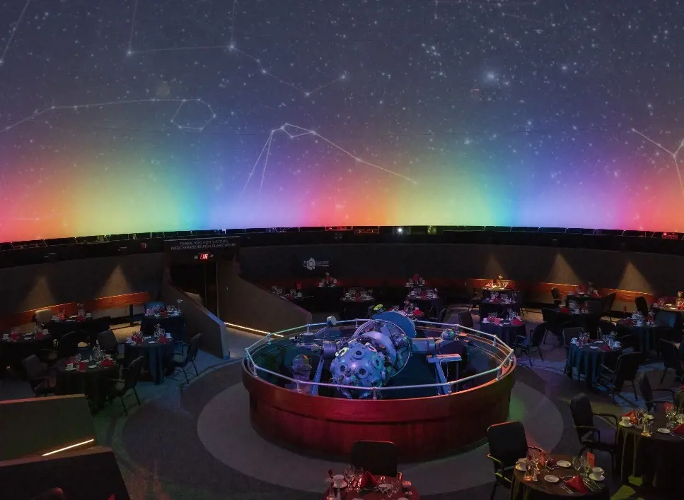 Inside the magical Strasenburgh Planetarium.