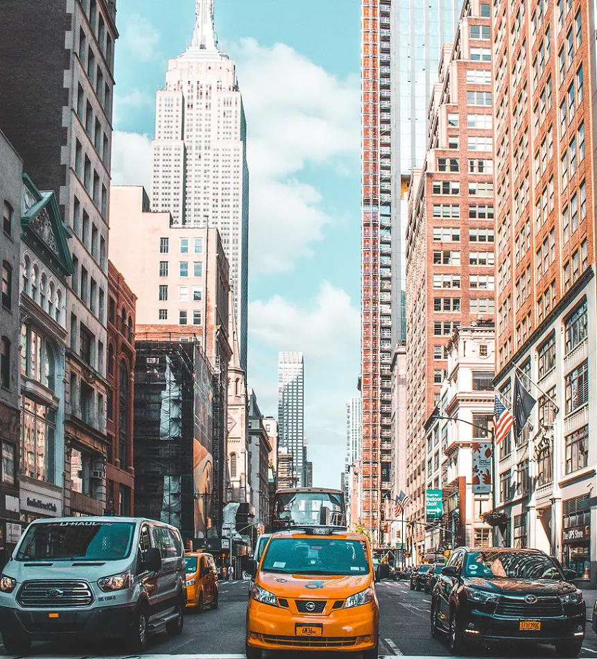 Yellow taxi in Manhattan. (Photo By: Marisol Benitez)