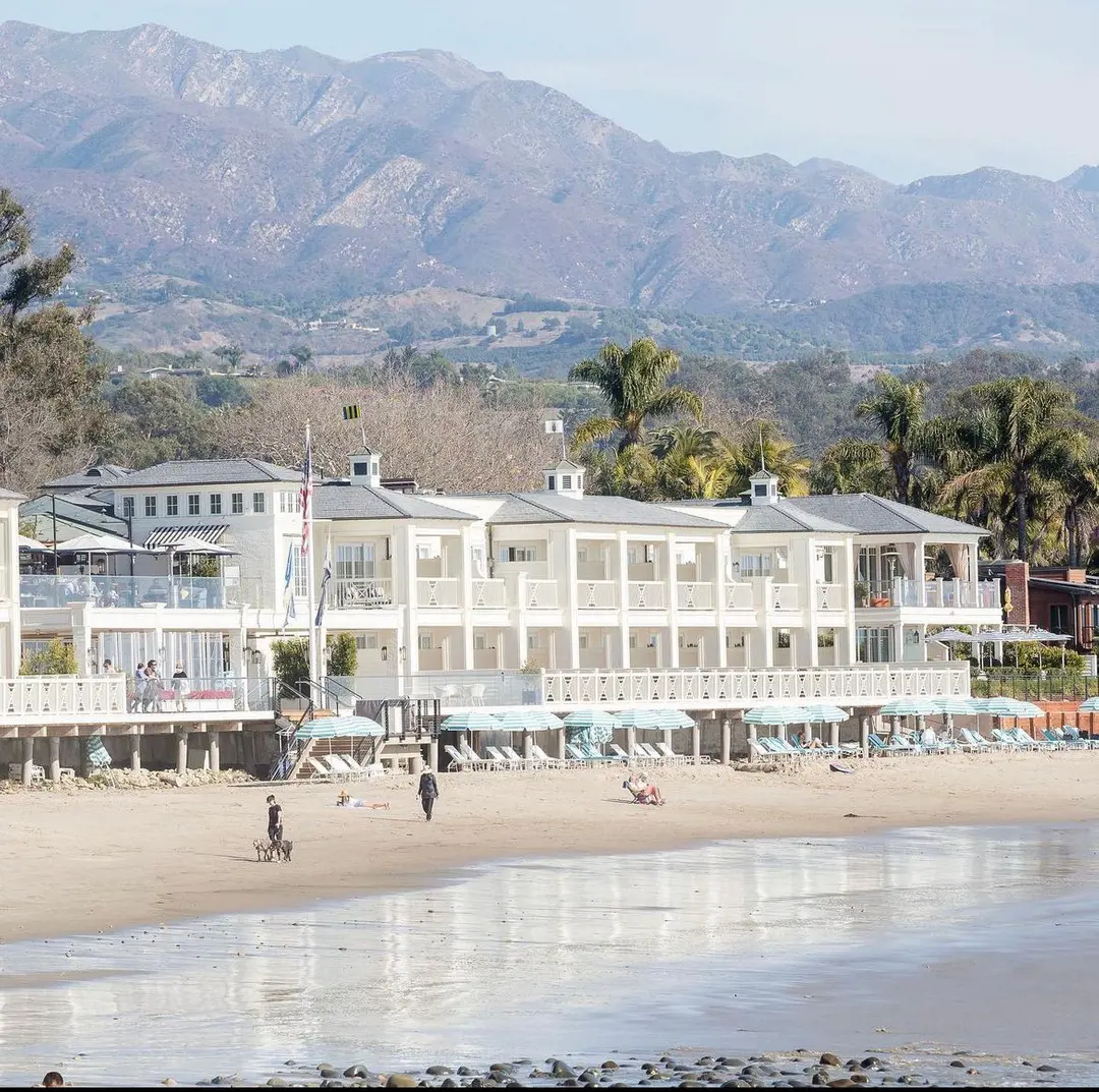 The view of Rosewood Miramar Beach, a five-star resort and spa in Montecito.