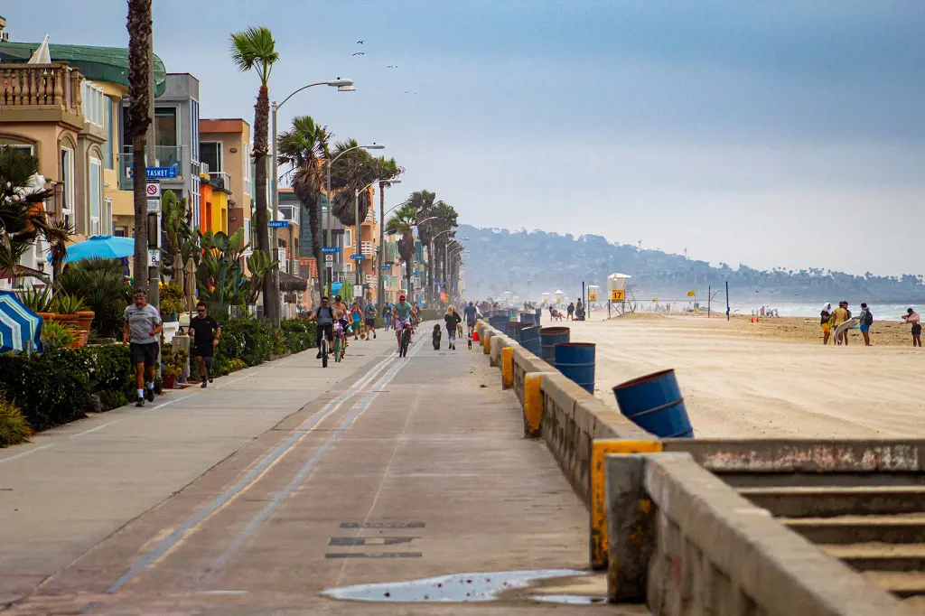 Mission Beach in San Diego. (Photo By: Sean Mullowney)